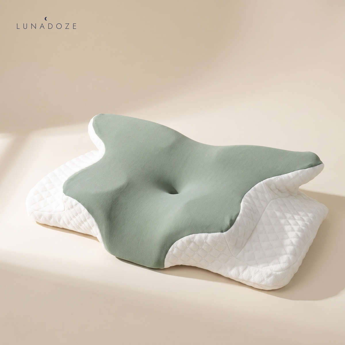 Lunadoze Contour Pillow in green