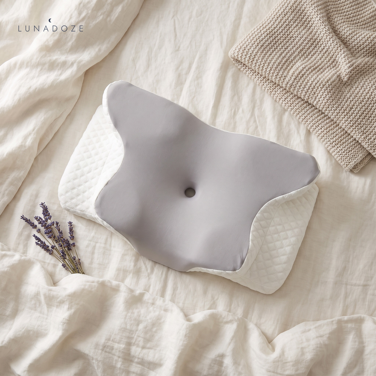 The Lunadoze pillow seen from above