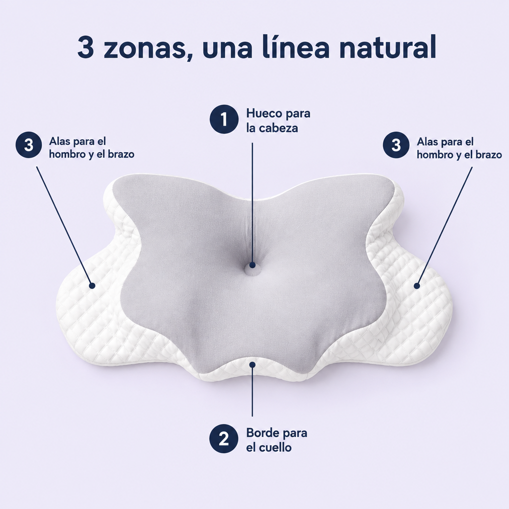 3 zonas: cabeza, cuello y hombros