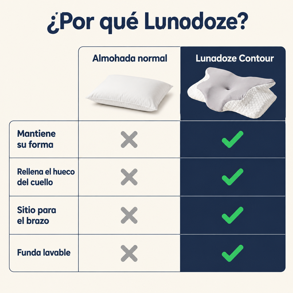 Almohada normal frente a Lunadoze