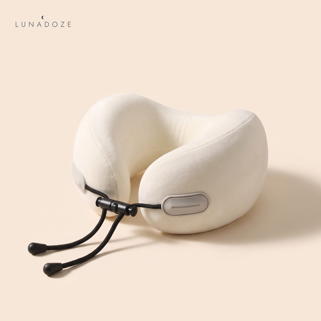 Lunadoze Travel Pillow in ivory